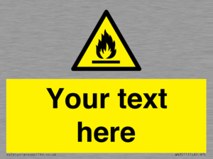 Custom flammable sign
